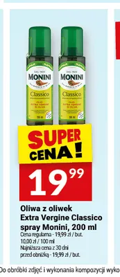 Oliwa z oliwek Extra Vergine Classico spray Monini promocja w Twój Market