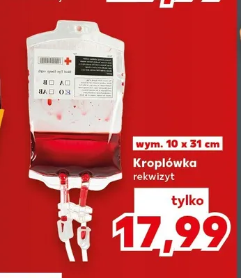 Kroplówka rekwizyt promocja w Kaufland
