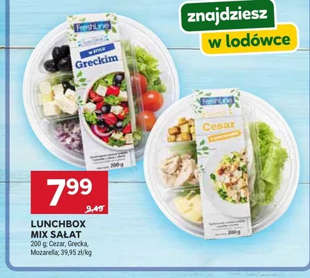 Lunchbox mix sałat FreshLine promocja w Stokrotka