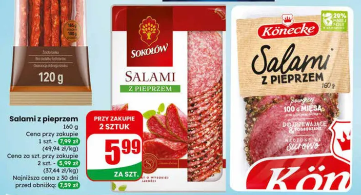 Salami z pieprzem promocja w Dino