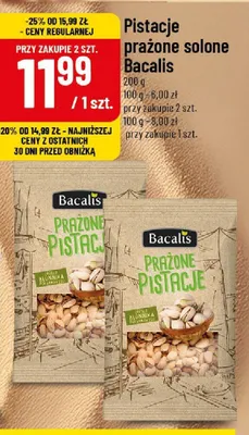 Pistacje prażone solone Bacalis promocja w POLOmarket