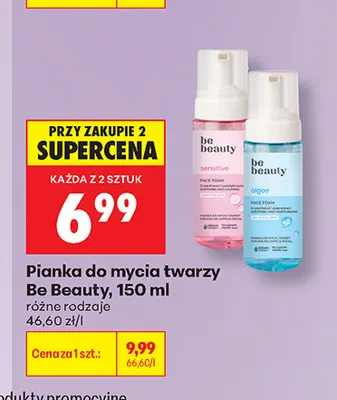 Pianka do mycia twarzy Be Beauty promocja w Biedronka