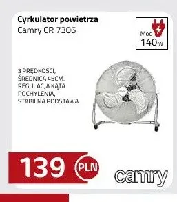 Cyrkulator powietrza Camry CR 7306 promocja w kakto.pl
