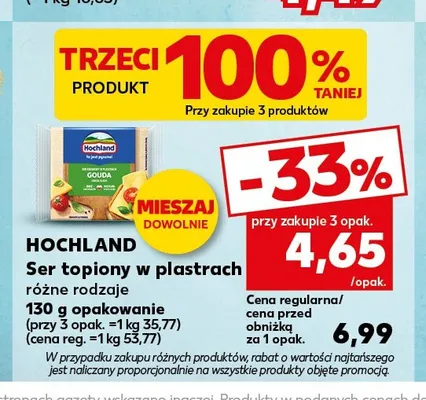 Ser topiony w plastrach Hochland promocja w Kaufland