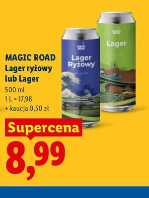 Piwo Magic Road Lager ryżowy promocja w Lidl