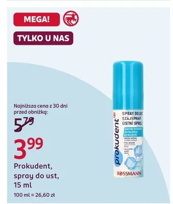 Spray do ust Prokudent promocja w Rossmann
