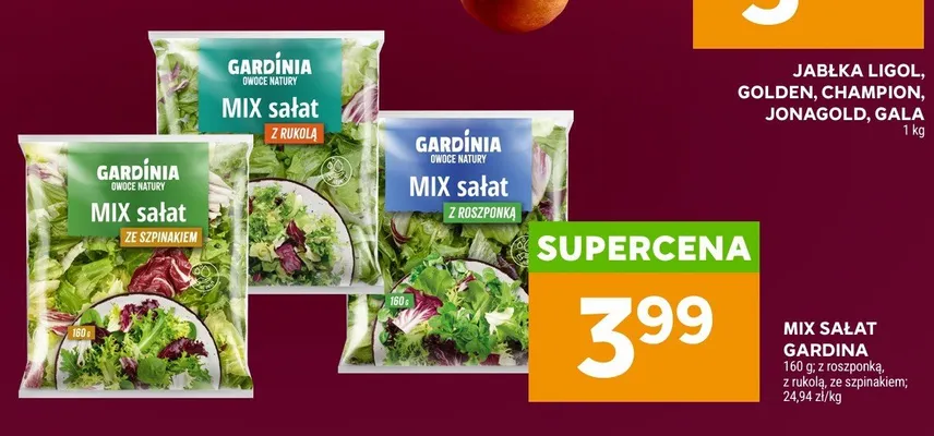 Mix sałat z roszponką Gardinia promocja w Stokrotka