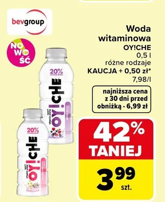 Woda witaminowa różne rodzaje promocja w Carrefour