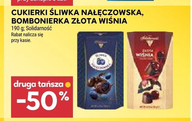 Bombonierka Złota Wiśnia Solidarność promocja w Stokrotka