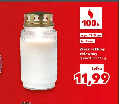Znicz szklany z-384 promocja w Kaufland