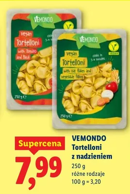 Tortelloni z nadzieniem różne rodzaje Vemondo promocja w Lidl