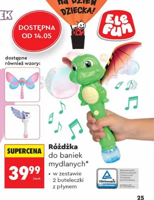 Różdżka do baniek mydlanych Ele Fun promocja w Biedronka