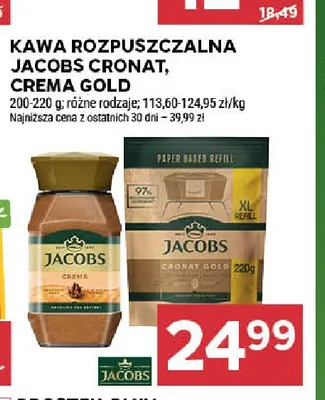 Kawa rozpuszczalna Jacobs Crema promocja w Stokrotka