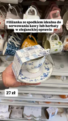 Filiżanka ze spodkiem pepco HOME promocja w Pepco