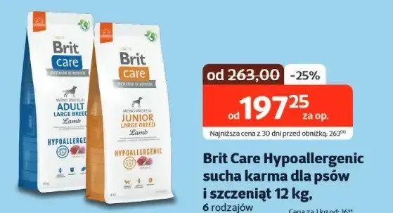 Hypoallergenic sucha karma dla psów i szczeniąt 12kg promocja w KAKADU