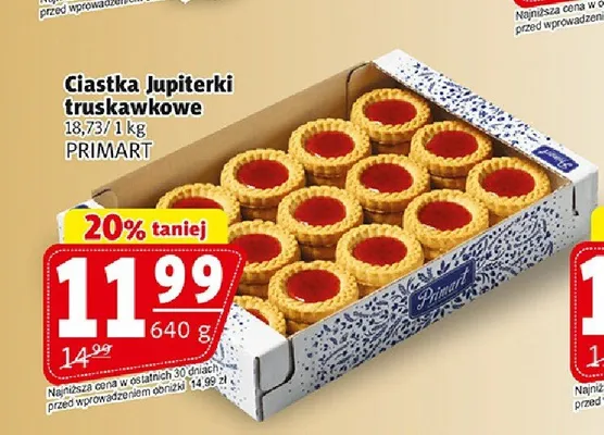 Ciastka Jupiterki truskawkowe promocja w Prim Market