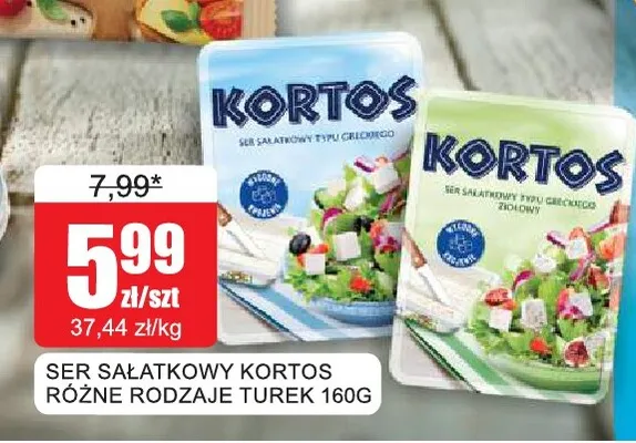Ser sałatkowy Kortos ziołowy promocja w Bingo