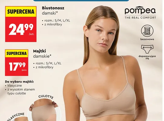Biustonosz damski Pompea promocja w Biedronka