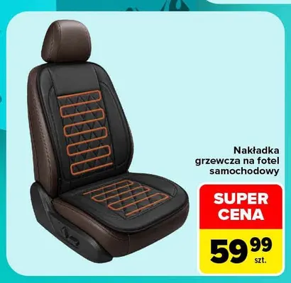 Nakładka grzewcza na fotel samochodowy promocja w Carrefour