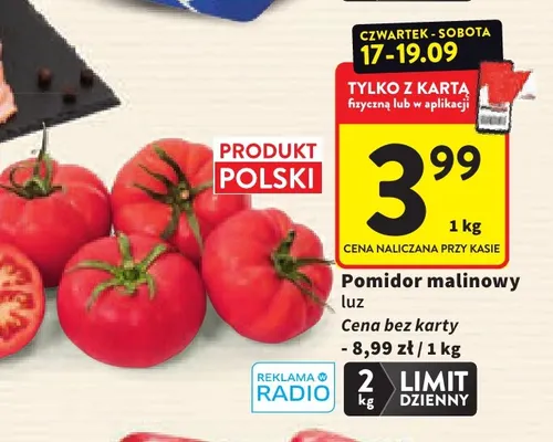 Pomidory malinowe promocja w Intermarche