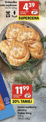 Gniazdka z łososia wędzone promocja w Delikatesy Centrum