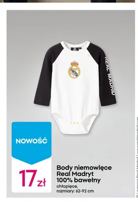 Body niemowlęce Real Madryt 100% bawełny promocja w Pepco