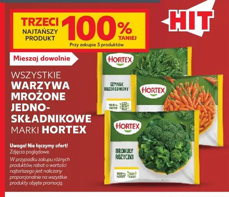 Warzywa mrożone jedno-składnikowe Hortex promocja w Kaufland