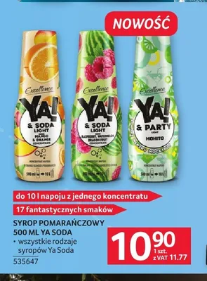 Syrop pomarańczowy Ya Soda Light Mango & Orange promocja w Selgros