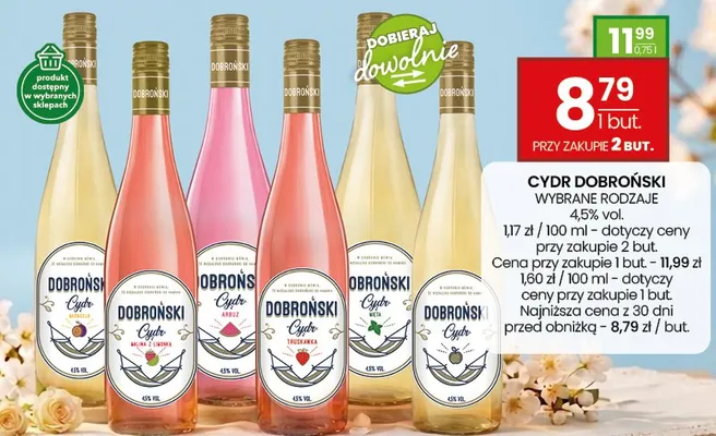 Cydr Dobroński wybrane rodzaje promocja w Twój Market