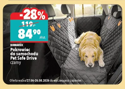 Pokrowiec do samochodu Pet Safe Drive Domarex czarny promocja w Biedronka Home