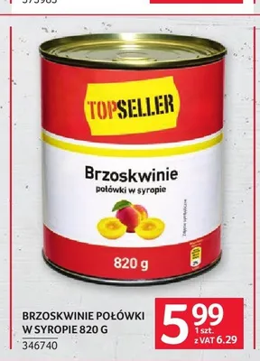 Brzoskwinie połówki w syropie TOPSELLER promocja w Selgros