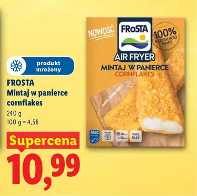 Mintaj w panierce cornflakes promocja w Lidl