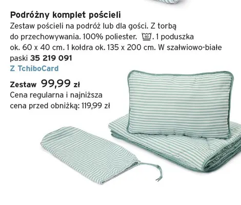 Podróżny komplet pościeli Tchibo promocja w Tchibo