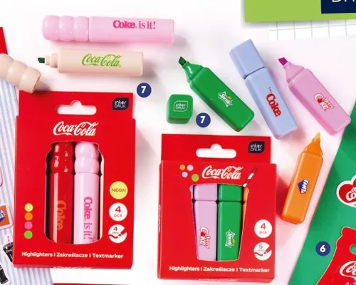 Zakreślacze Coca-Cola Interdruk promocja w Biedronka