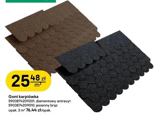 Gont karpiówka 5903874209201, diamentowy antracyt promocja w Castorama