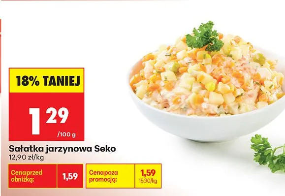 Sałatka jarzynowa Seko promocja w Biedronka