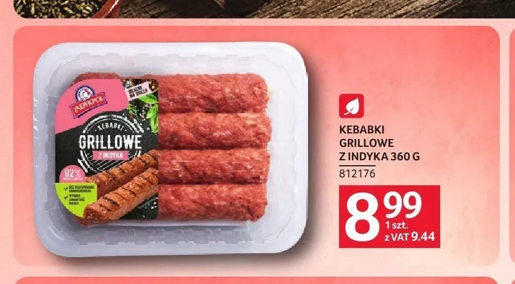 Kebabki grillowe z indyka Indykpol promocja w Selgros