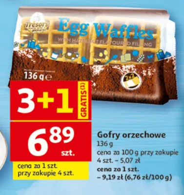 Gofry orzechowe Tresors promocja w Auchan