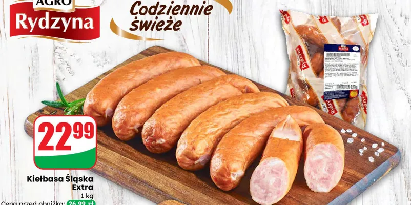 Kiełbasa śląska extra Olewnik promocja w Dino