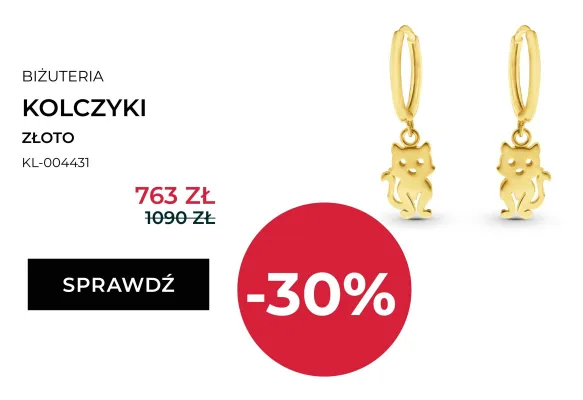 Kolczyki złote Briju KL-004431 promocja w Briju