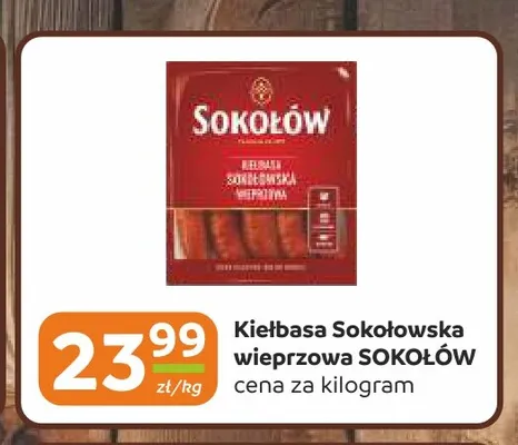 Kiełbasa sokołowska wieprzowa Sokołów promocja w Gama