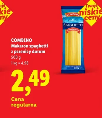 Makaron spaghetti z pszenicy durum Combino promocja w Lidl