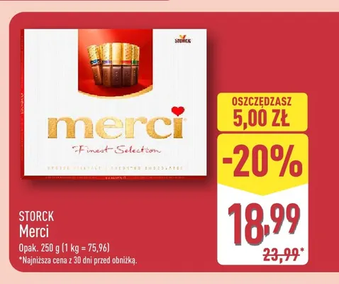Czekoladki Merci Finest Selection promocja w Aldi
