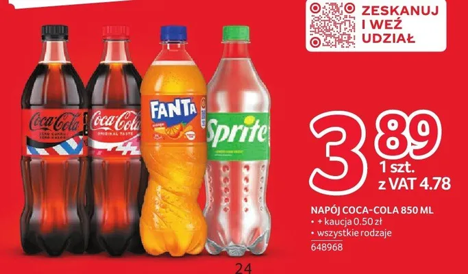 Napój gazowany Coca-Cola Zero Cukru promocja w Selgros