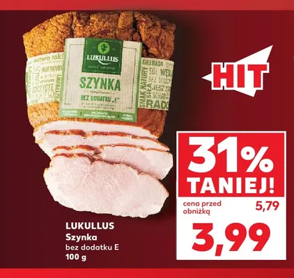 Szynka bez dodatku E Lukullus promocja w Kaufland