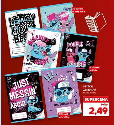 Zeszyt A5 Stitch promocja w Kaufland