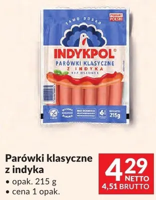 Parówki klasyczne z indyka promocja w Makro
