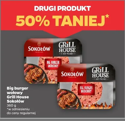 Big burger wołowy, Grill House DRUGI -50% promocja w Netto
