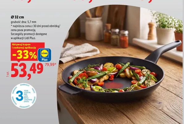 Patelnia aluminiowa Silvercrest Ø 32 cm promocja w Lidl