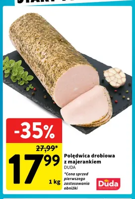 Polędwica drobiowa z majerankiem Duda promocja w Intermarche